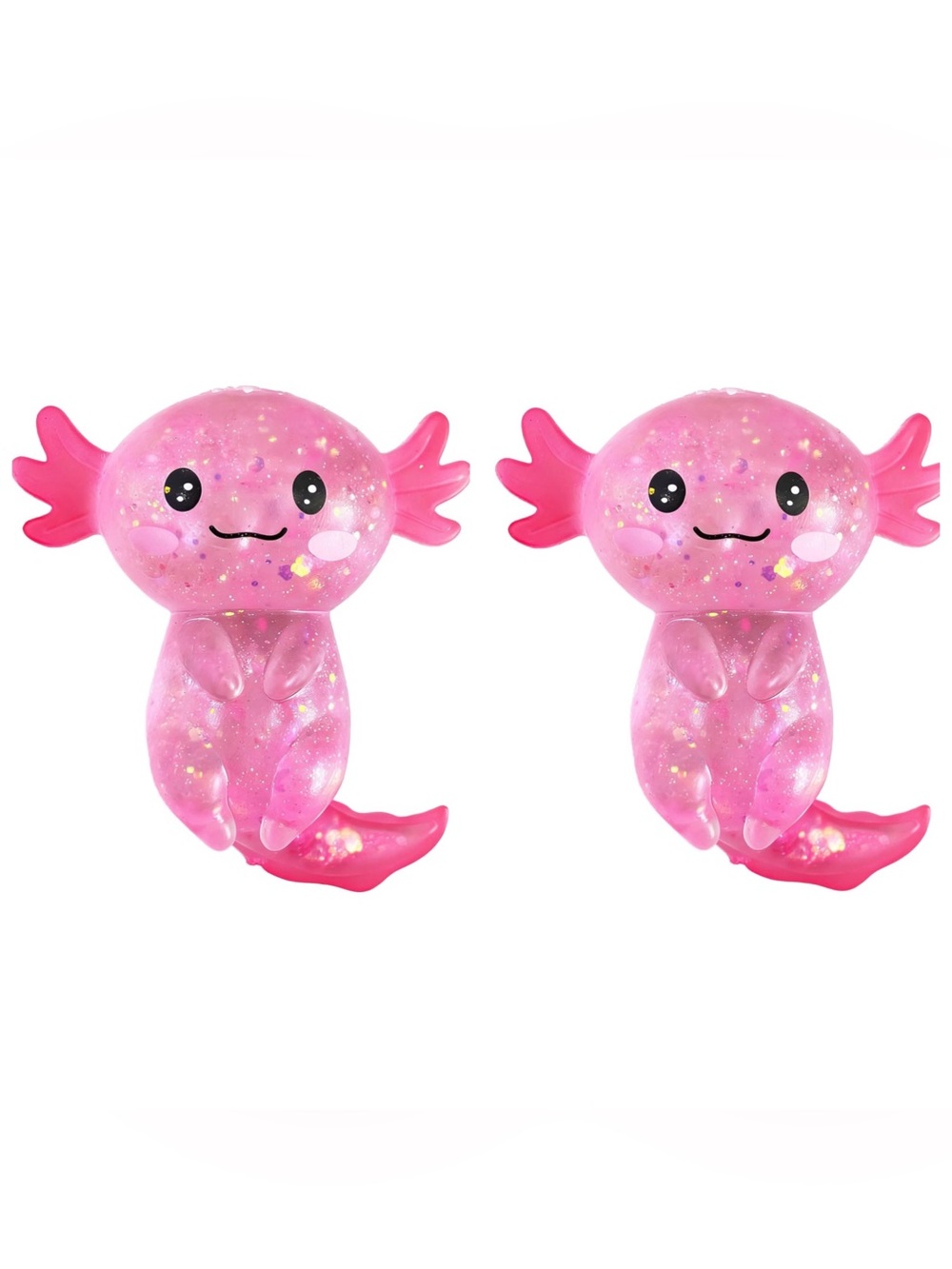 2 Pcs Axolotl Squishy Stress Relief Toy / Pink